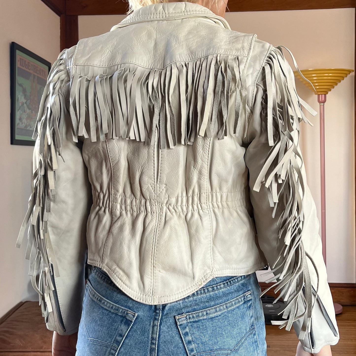 Vintage Fringe Leather Jacket