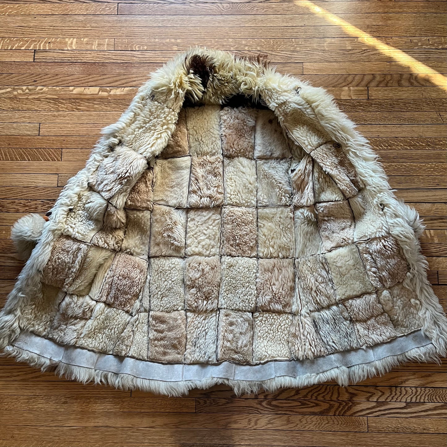 Vintage Checked Shearling Penny Lane Coat